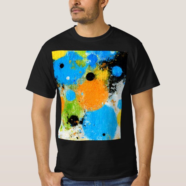 Camiseta Cosmic Chromatic Splatter: Abstract Orbit (Anverso)