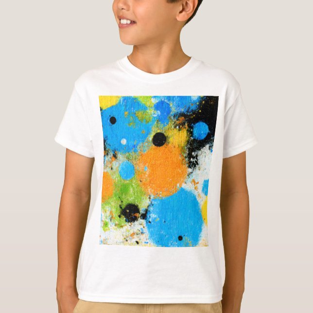 Camiseta Cosmic Chromatic Splatter: Abstract Orbit (Anverso)