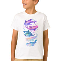 Cosmic Galaxy Sharks T-Shirt