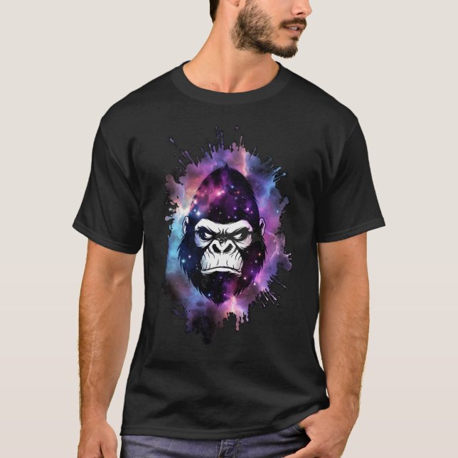 Camiseta Cosmic Gorilla Doing Space Things Funny (Anverso)
