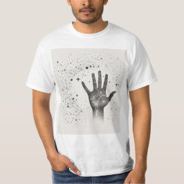 Camiseta Cosmic Hand in Starry Galaxy – Surreal Spiritual S