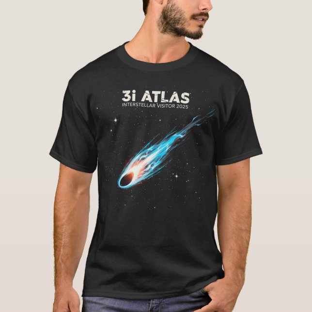 Camiseta Cosmic Interstellar Comet Atlas Visitor 2025 Space (Anverso)