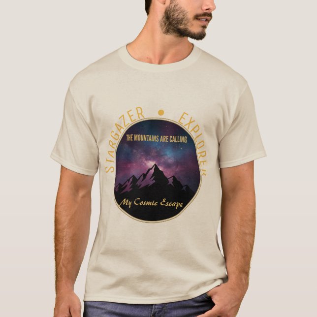 Camiseta Cosmic Mountain Calling (Anverso)