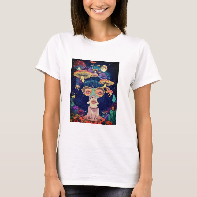 Camiseta Cosmic Mushroom Dream para Mujer (Anverso)