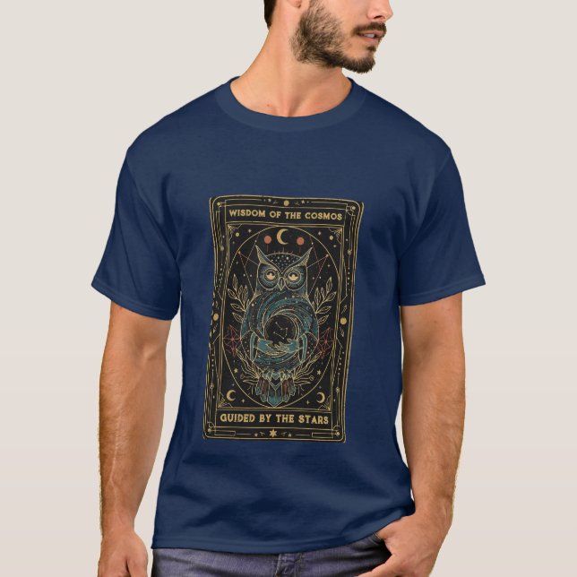 Camiseta Cosmic Oracle Owl • Mystical Celestial  (Anverso)