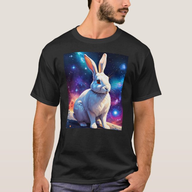Camiseta Cosmic Space Rabbit - Intergalactic Adventure (Anverso)