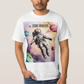 Camiseta Cosmic Wanderer – Floating Astronaut Space T-Shirt