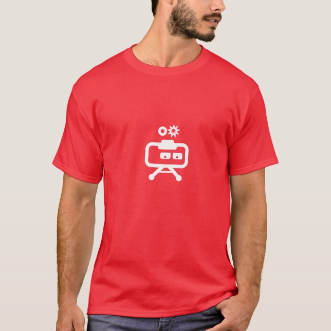 Camiseta Cosmicity Logobot T rojo (Anverso)