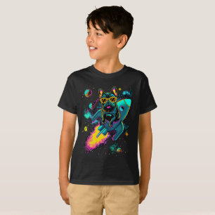 Camiseta Cósmico viaje en cohetes frenético   Neon Kids