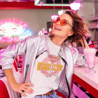 Camiseta Cosmopolitan Cocktail Cosmo Summer Fiesta Retro