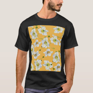 Camiseta Cosmos, acuarela, sin costuras, con motivos floral