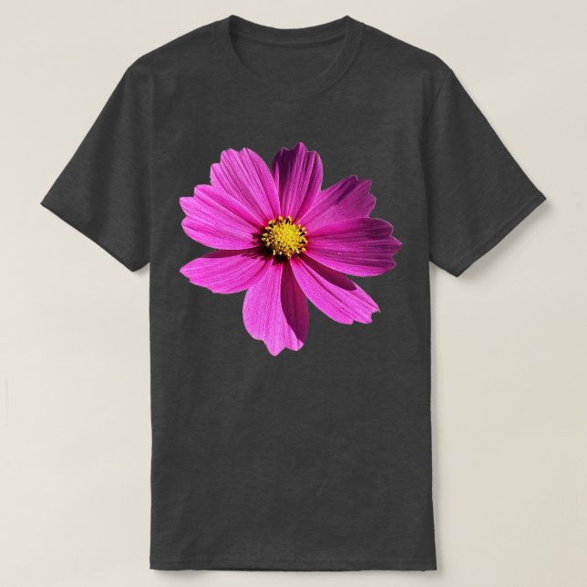 Camiseta Cosmos de Flor Morada (Diseño del anverso)