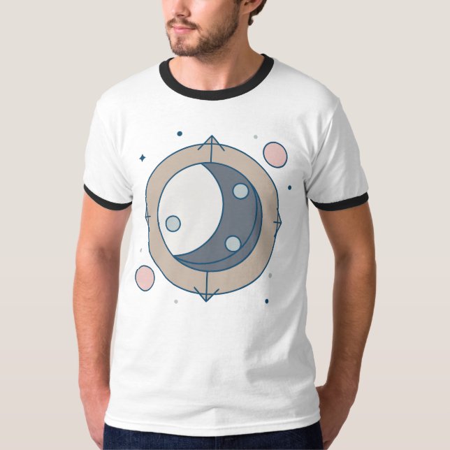 Camiseta Cosmos de Yin yang en armonía celestial sagrada (Anverso)