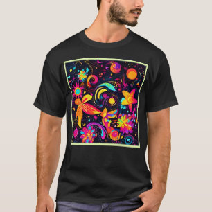 Camiseta Cosmos Psicodélicos Florales