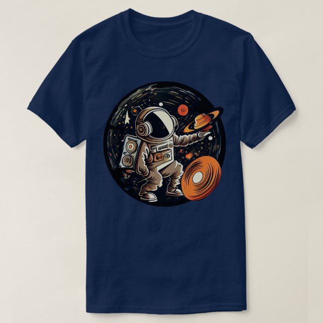 Camiseta Cosmos y astronautas (Diseño del anverso)