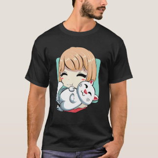 Camiseta Cosplay de animación de gatito gato de Chica anima