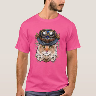 Camiseta Cosplay de gato Steampunk Kitten Yellow Cat