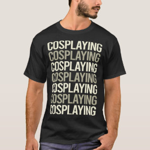 Camiseta Cosplay de texto blanco
