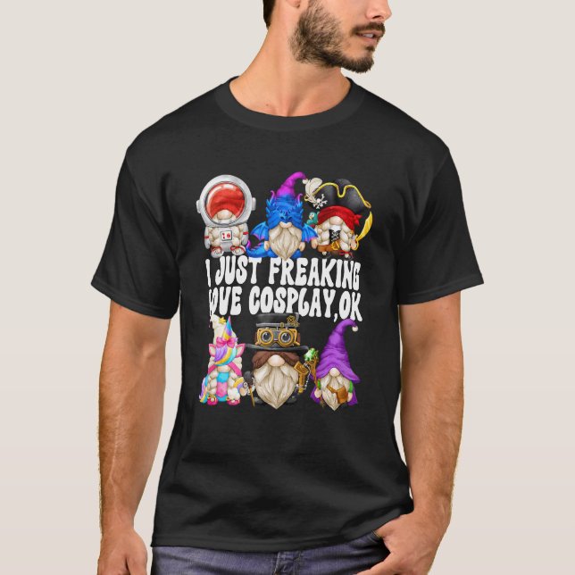 Camiseta Cosplay Lover Quote For Family Cute Wizard And Dra (Anverso)