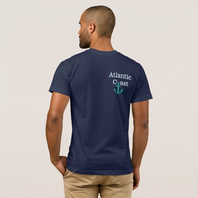 Camiseta Costa Atlántica Nueva Escocia ancla Canadá Amor (Reverso completo)