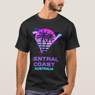 Camiseta Costa Central Australia 80's Palm Tree Retro Vinta
