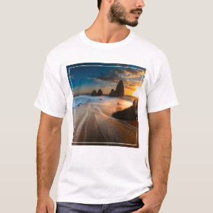 Camiseta Costa costa en la puesta del sol el   California