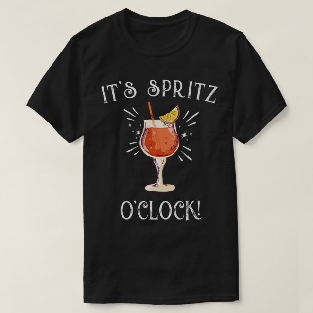 Camiseta Costa de Amalfi Italia _límite de reloj de Spritz (Diseño del anverso)