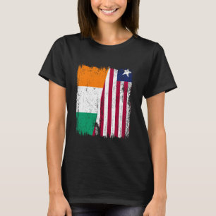 Camiseta Costa de Marfil Liberia Media Bandera Ivoriano Lib