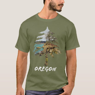 Camiseta Costa de Oregón oscura