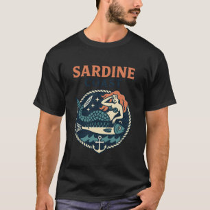 Camiseta Costa de Sardina Pescado enlatado Sirena Verano