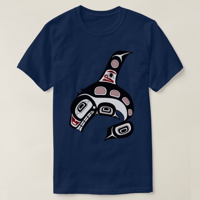 Camiseta Costa del Pacífico Noroccidental Arte de Haida Bal (Diseño del anverso)