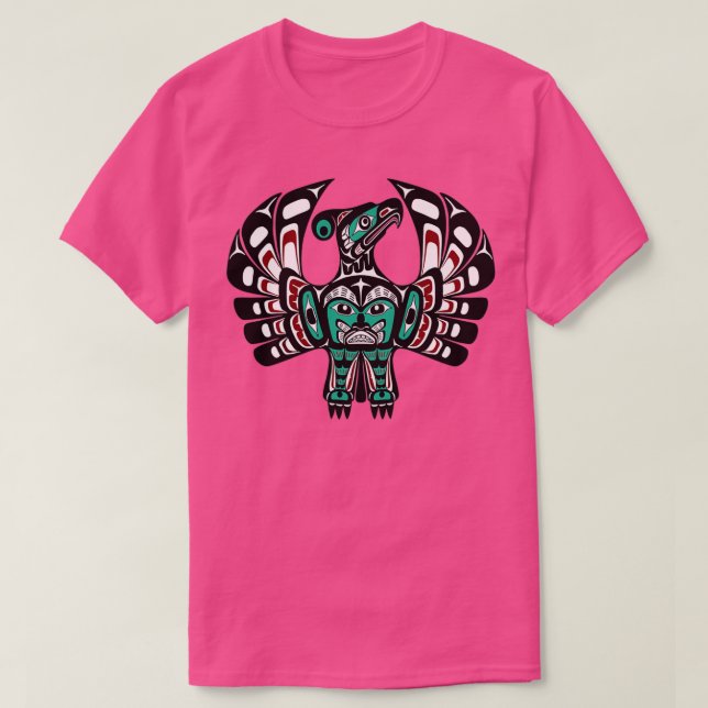 Camiseta Costa del Pacífico Noroeste: arte Haida Thunderbir (Diseño del anverso)