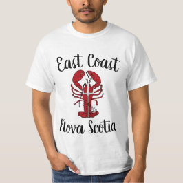 Camiseta Costa Este Nueva Escocia Tridente rojo langosta T-
