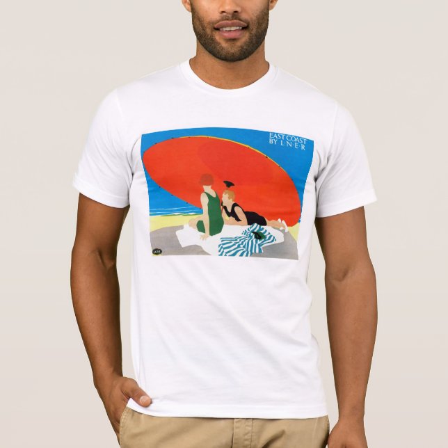 Camiseta Costa Este por LNER ~ Beach Umbrella (Anverso)