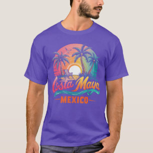 Camiseta Costa Maya Meicoropical Sunset Beach Recuerdo Vaca