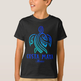 Camiseta Costa Maya México Tortuga Marina Tie Dye Hibisco P