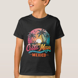 Camiseta Costa Maya México Tropical Sunset Beach Souvenir V