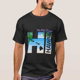 Camiseta Costa Na Pali Hi Hawaii Vacaciones Estatales Aloha