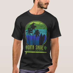 Camiseta Costa norte de Oahu - Estilo de surf de recuerdo d