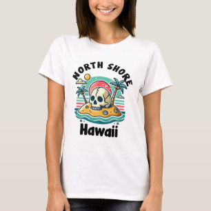 Camiseta Costa Norte de Oahu Hawái Recuerdo de Surf Hawaian