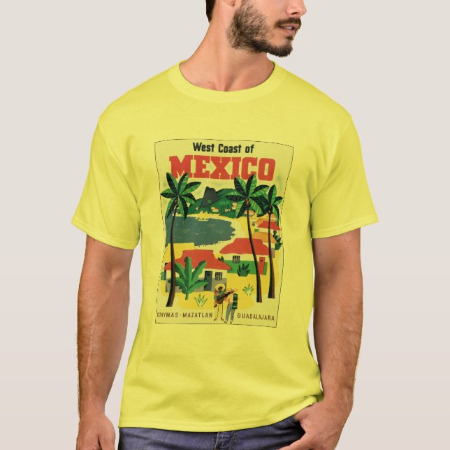 Camiseta Costa Oeste de México Guaymas, Mazatlan, Guadalaja (Anverso)