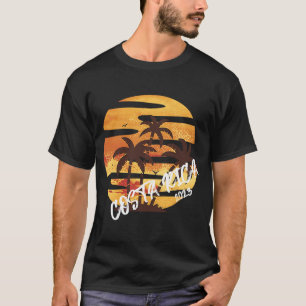 Camiseta Costa Rica 2023 Vacaciones familiares Retro Sunset