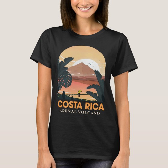 Camiseta Costa Rica Arenal Volcano Travel Beach Summer Vaca (Anverso)