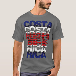 Camiseta Costa Rica Bandera Flip Efecto Texto