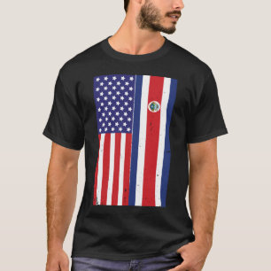 Camiseta Costa Rica Bandera USA Estadounidense Vida Costa R