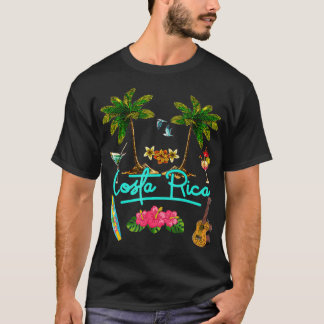 Camiseta Costa Rica Beach Summer Palm Surf Sun Set Palm Tre