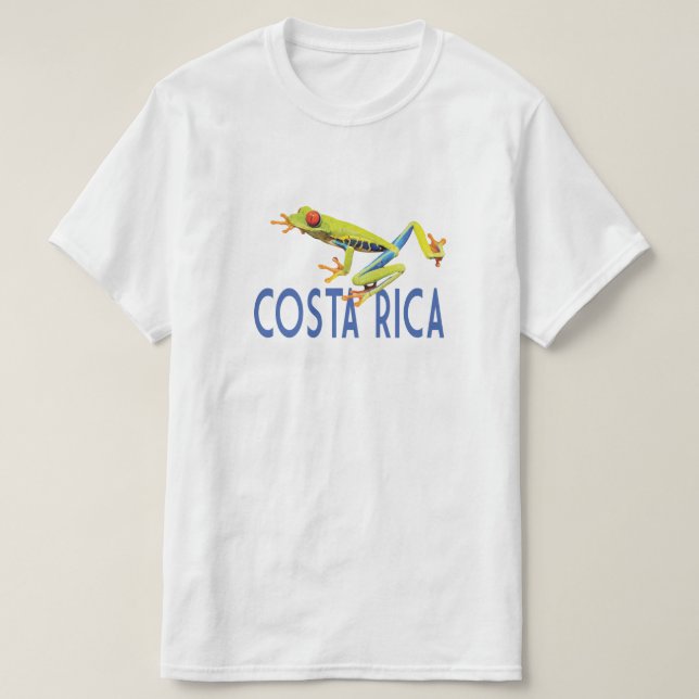 Camiseta Costa Rica con rana de los ojos rojos (Diseño del anverso)