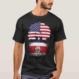 Camiseta Costa Rica Costa Rica American USA Tree Roots