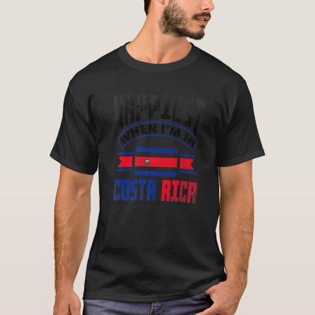 Camiseta Costa Rica Costa Rican Flag Happiest When Im In Co (Anverso)