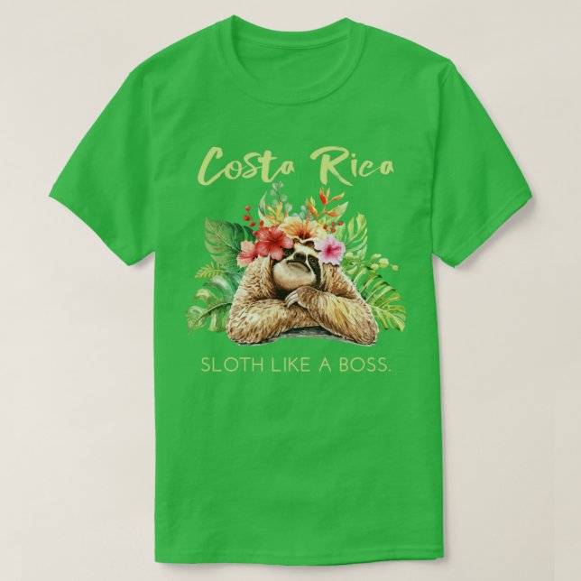 Camiseta Costa Rica esloth like a Boss Vacation Souvenir Gi (Diseño del anverso)